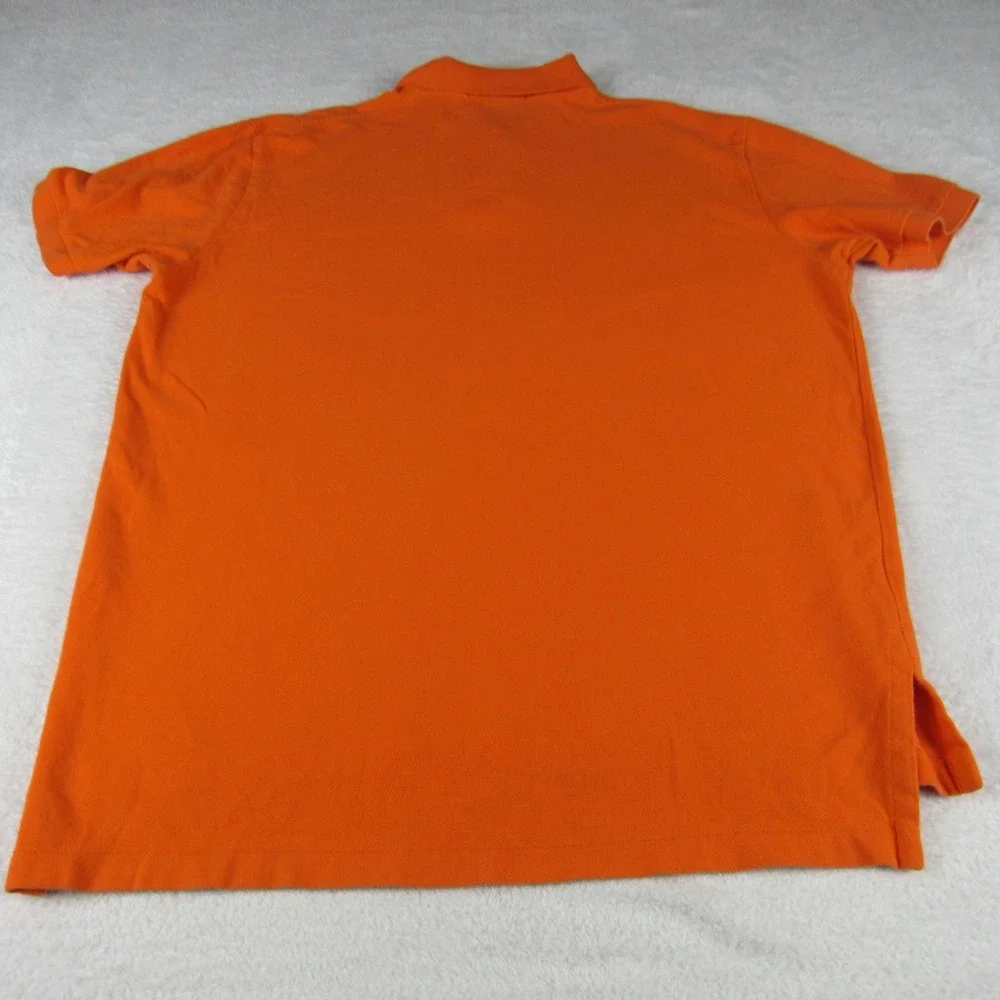 Polo Ralph Lauren Polo Shirt Mens L Orange Excellent Short Sleeve Pique Pony